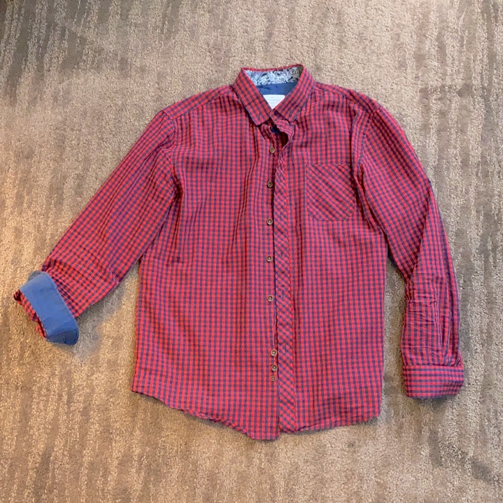 Saint Patrick sz Med slim fit Casual shirt, New